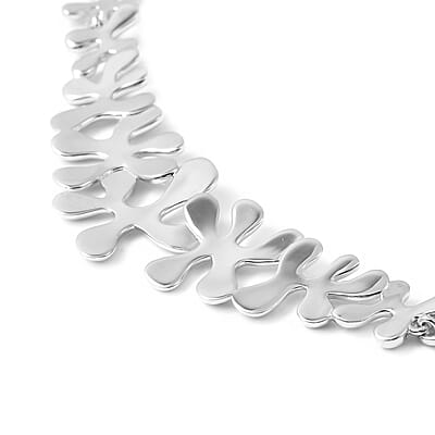 LucyQ Splash Collection Rhodium Over Sterling Silver Necklace 20 Inches 45 Grams