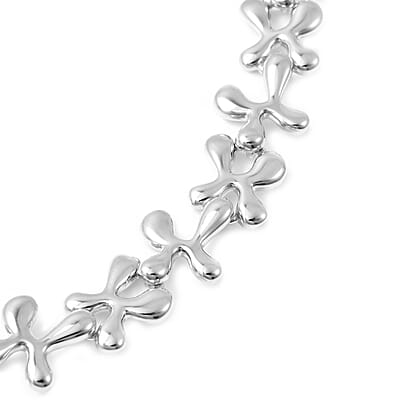 LucyQ Splash Collection Rhodium Over Sterling Silver Necklace 20 Inches 45 Grams