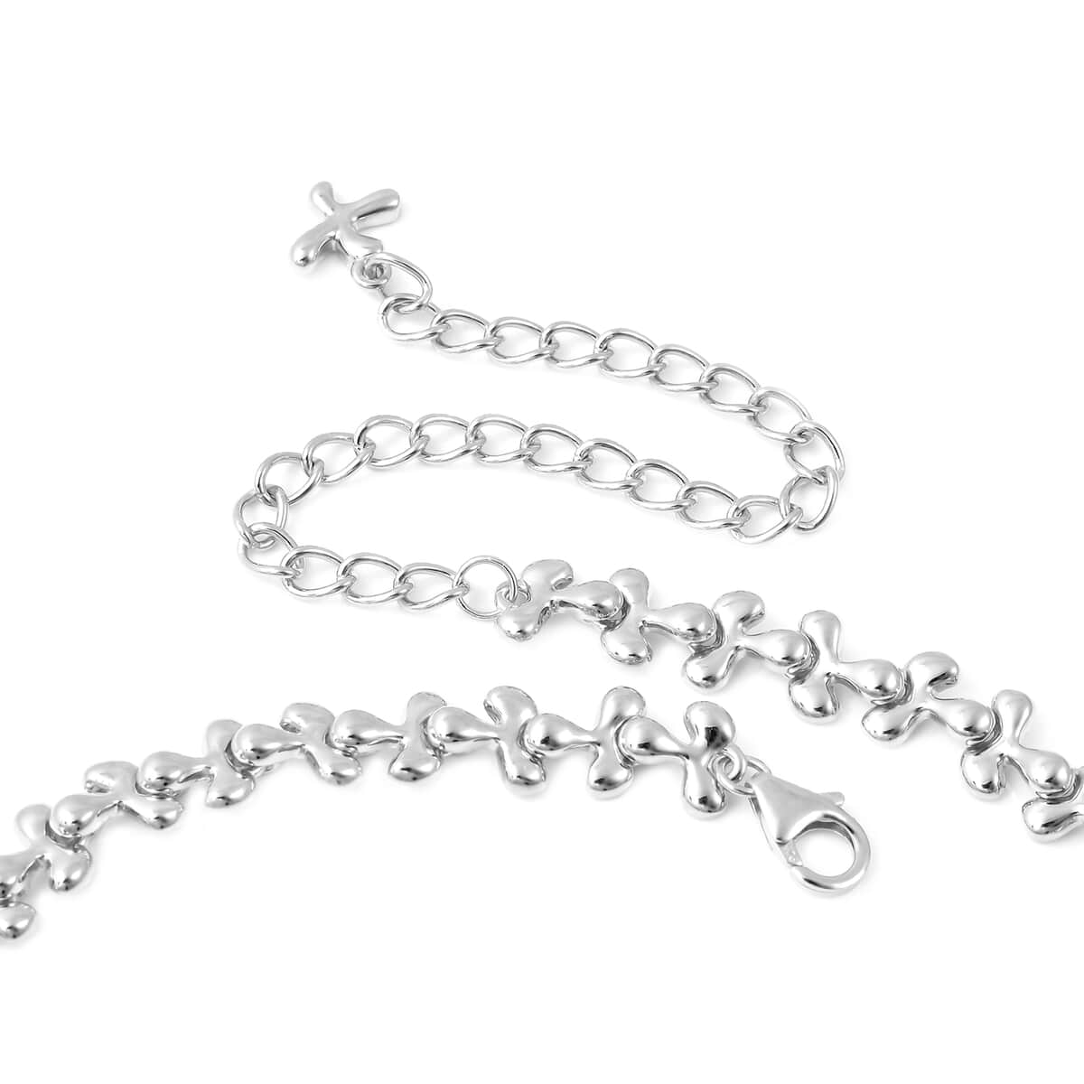 LucyQ Splash Collection Rhodium Over Sterling Silver Necklace 20 Inches 45 Grams image number 6