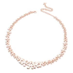 LucyQ Splash Collection 14K Rose Gold Over Sterling Silver Necklace 20 Inches 45 Grams