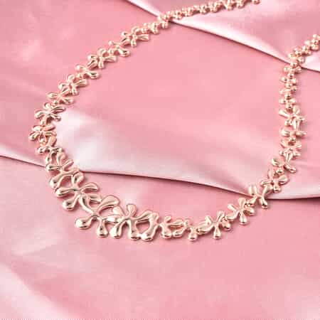 LucyQ Splash Collection 14K Rose Gold Over Sterling Silver Necklace 20 Inches 45 Grams image number 1
