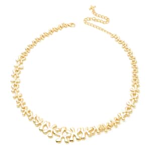 LucyQ Splash Collection 14K Yellow Gold Over Sterling Silver Necklace 20 Inches with Extender 45 Grams