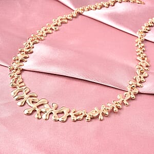 LucyQ Splash Collection 14K Yellow Gold Over Sterling Silver Necklace 20 Inches with Extender 45 Grams