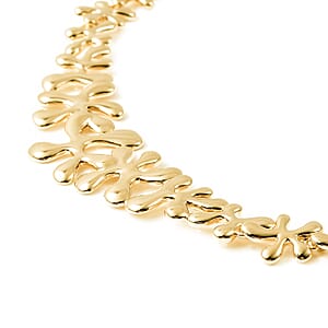 LucyQ Splash Collection 14K Yellow Gold Over Sterling Silver Necklace 20 Inches with Extender 45 Grams