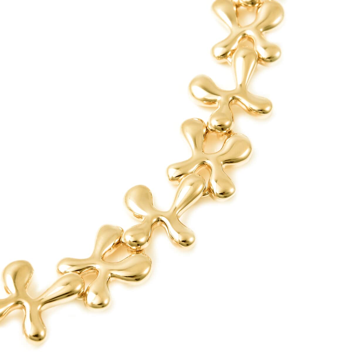 LucyQ Splash Collection 14K Yellow Gold Over Sterling Silver Necklace 20 Inches with Extender 45 Grams image number 5