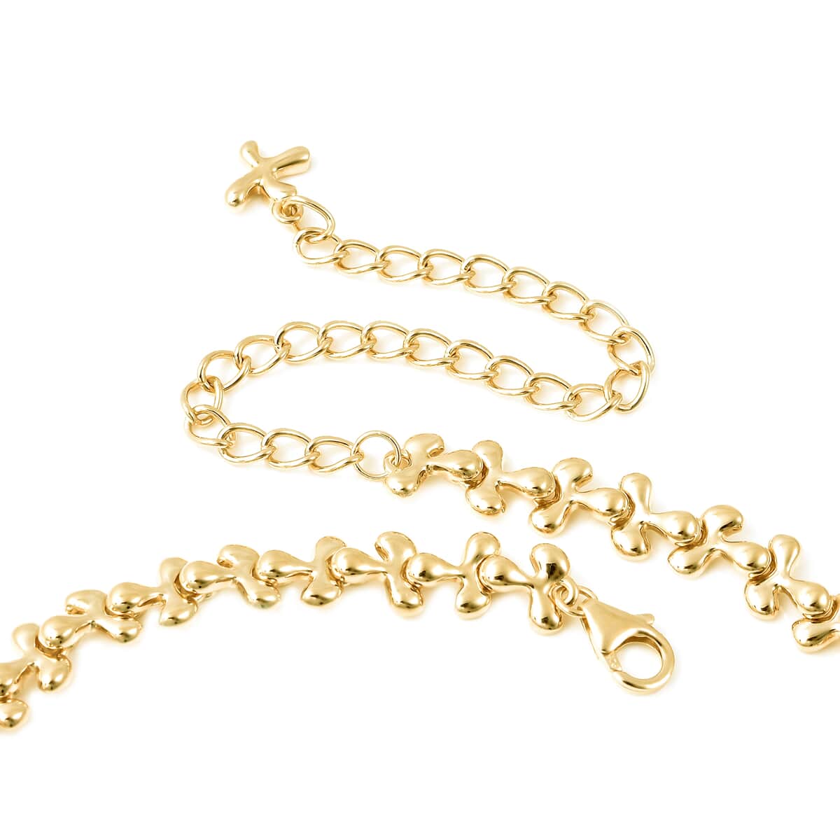 LucyQ Splash Collection 14K Yellow Gold Over Sterling Silver Necklace 20 Inches with Extender 45 Grams image number 6