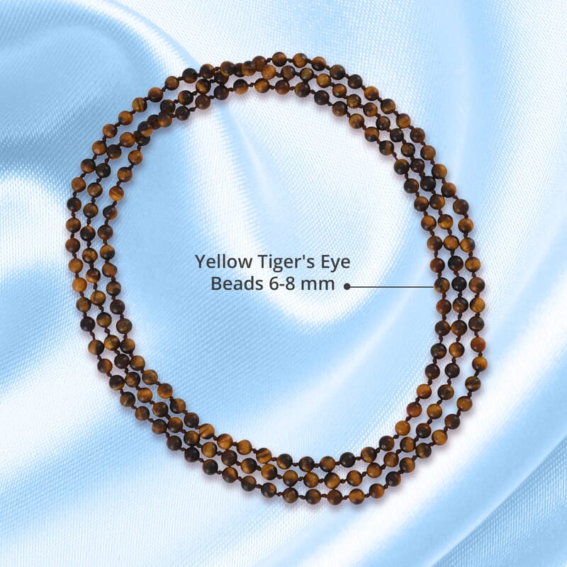 Tigers Eye Beaded Endless Necklace 60 Inches 384.50 ctw
