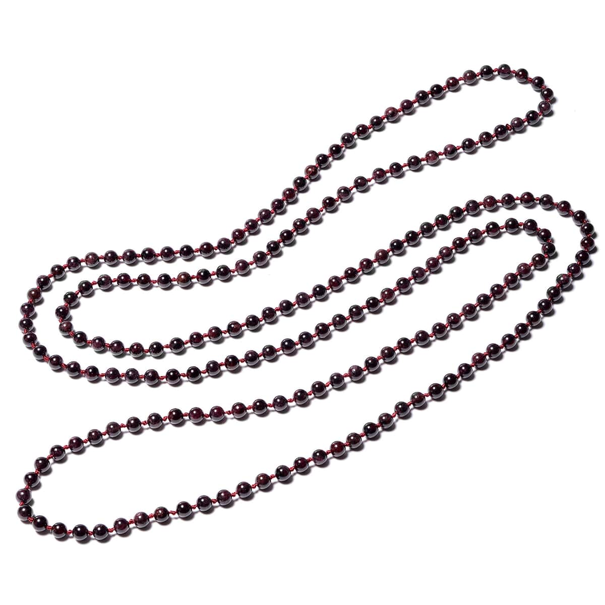 Mozambique Garnet Beaded Endless Necklace 60 Inches 572.00 ctw image number 3