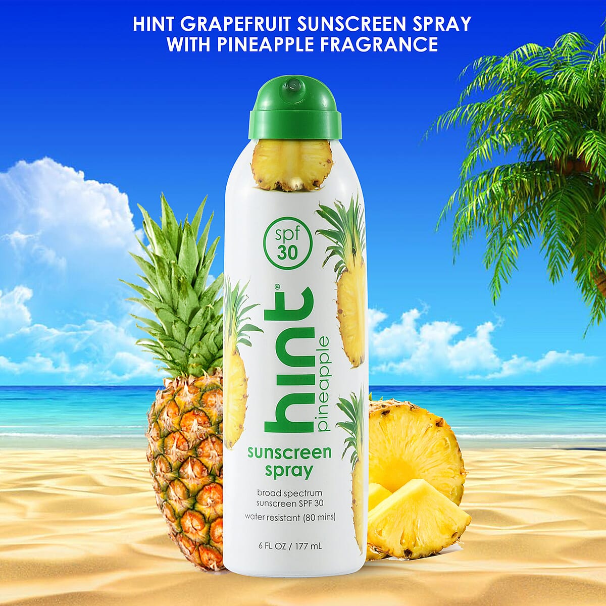 Hint SPF 30 Sunscreen Spray -Pineapple (6 fl oz) image number 1