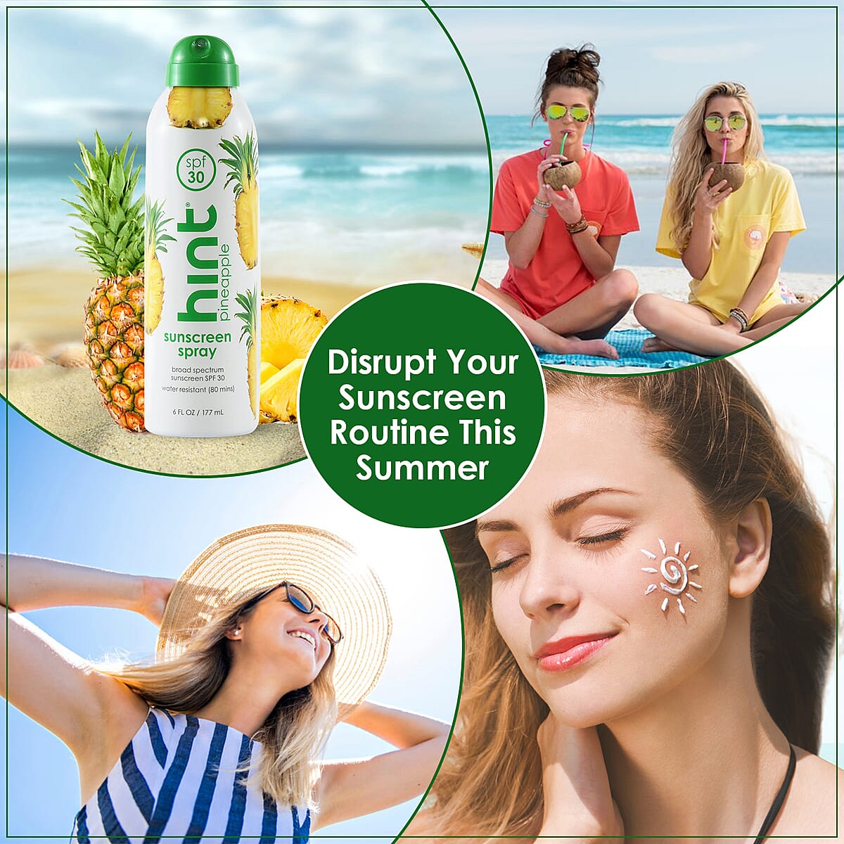Hint SPF 30 Sunscreen Spray -Pineapple (6 fl oz) image number 2