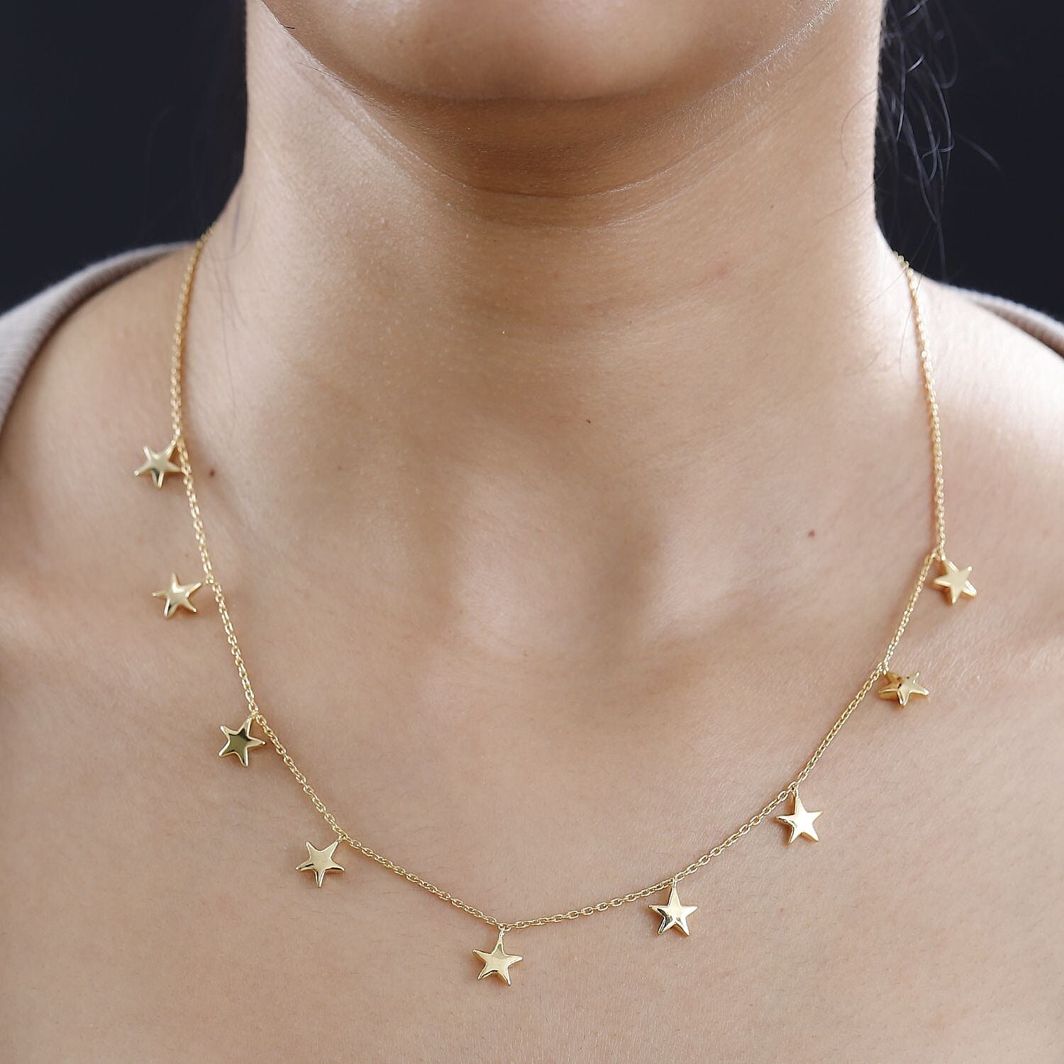 14K Yellow Gold Over Sterling Silver Necklace 18 Inches 6.60 Grams