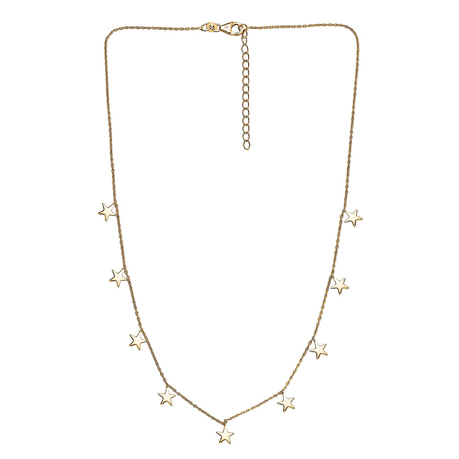 14K Yellow Gold Over Sterling Silver Necklace 18 Inches 6.60 Grams