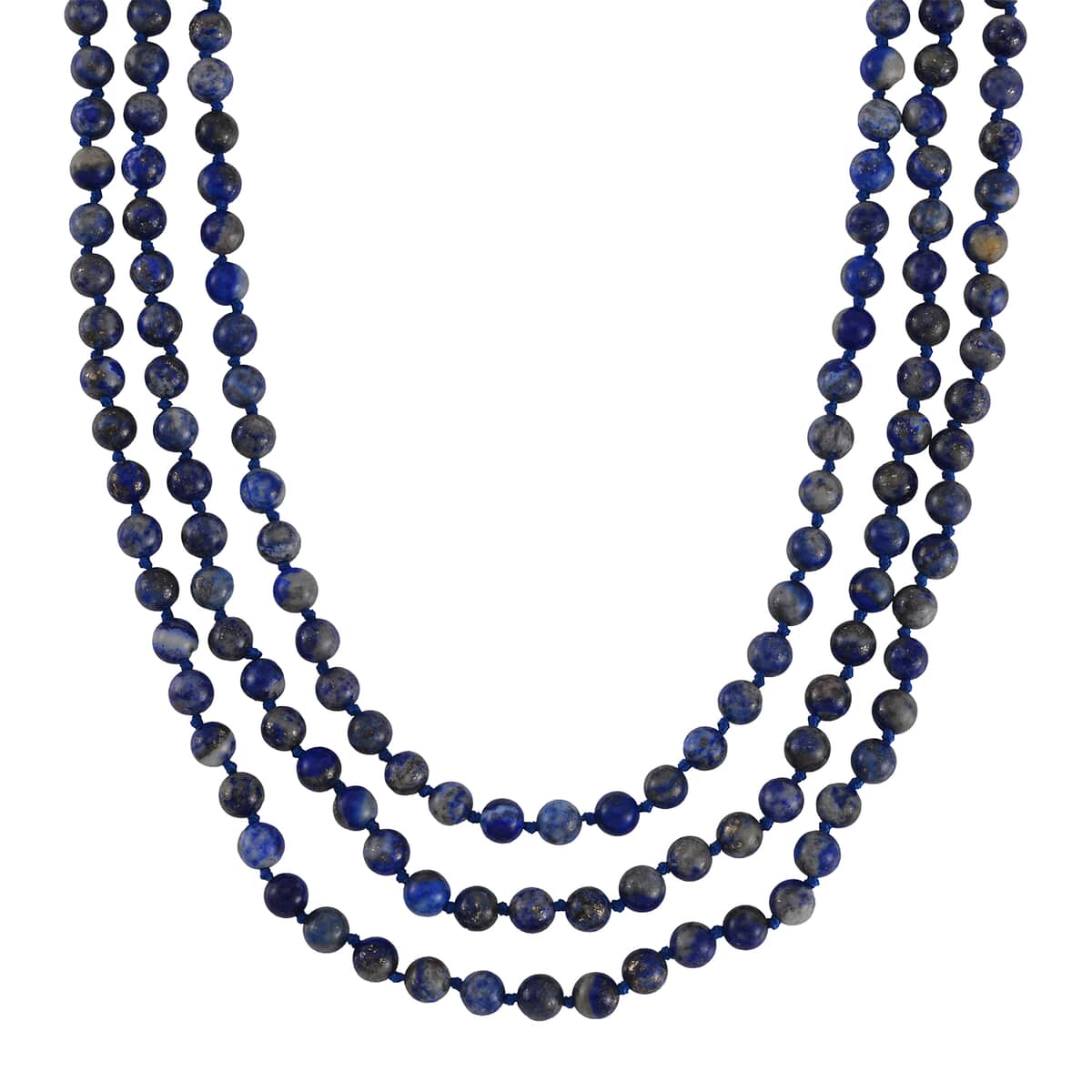 Lapis Lazuli Beaded Endless Necklace 60 Inches 365.00 ctw image number 0
