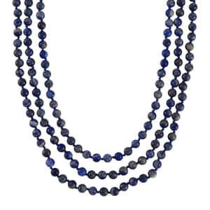 Lapis Lazuli Beaded Endless Necklace 60 Inches 365.00 ctw