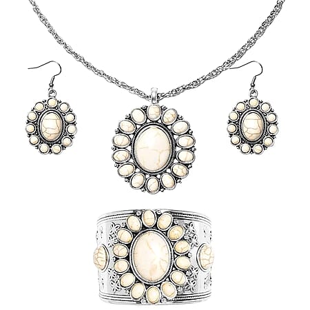 White Howlite - Product card gallery slide 1 (10176370311481)