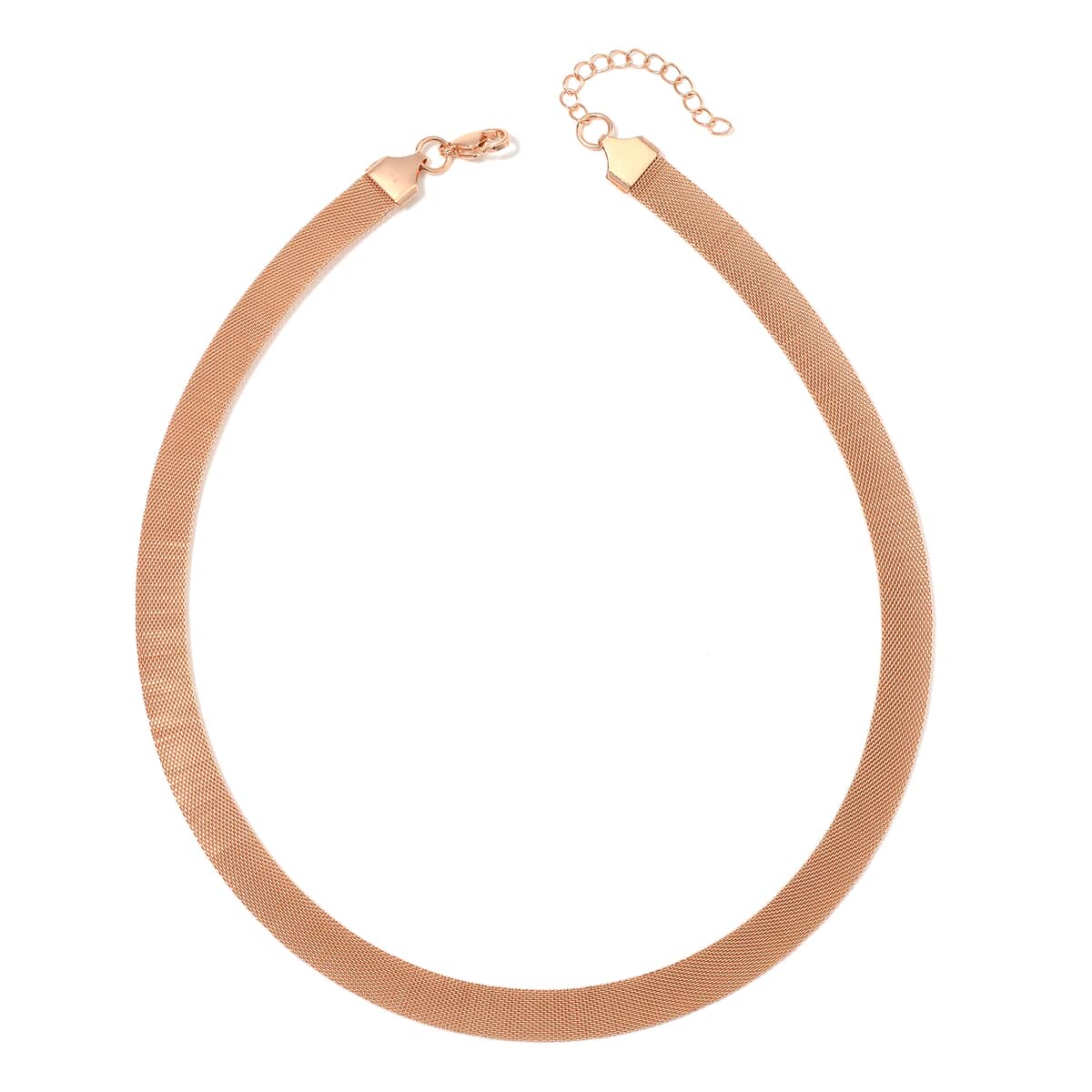 Mesh Bracelet 7.50 Inch and Necklace in ION Plated Rose Gold Stainless Steel (20.00 In) 23.10 Grams image number 2