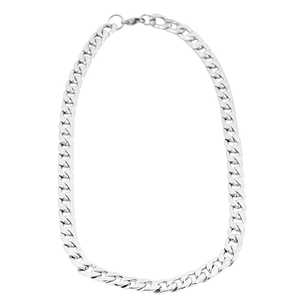 Curb Bracelet and Necklac in Stainless Steel image number 3