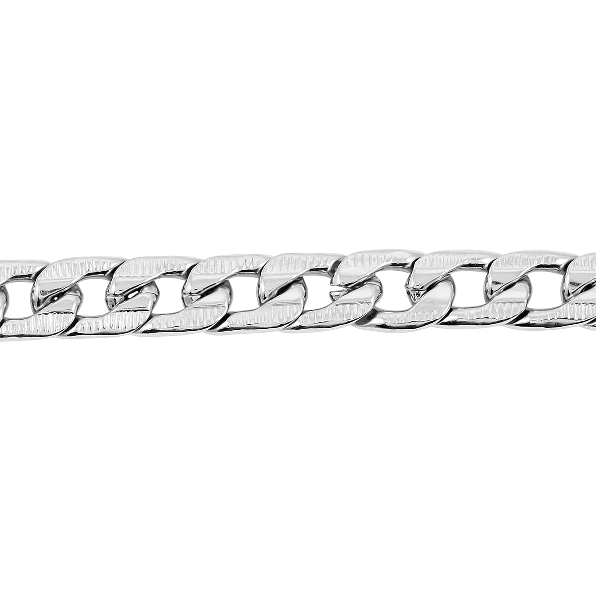 Curb Bracelet and Necklac in Stainless Steel image number 7