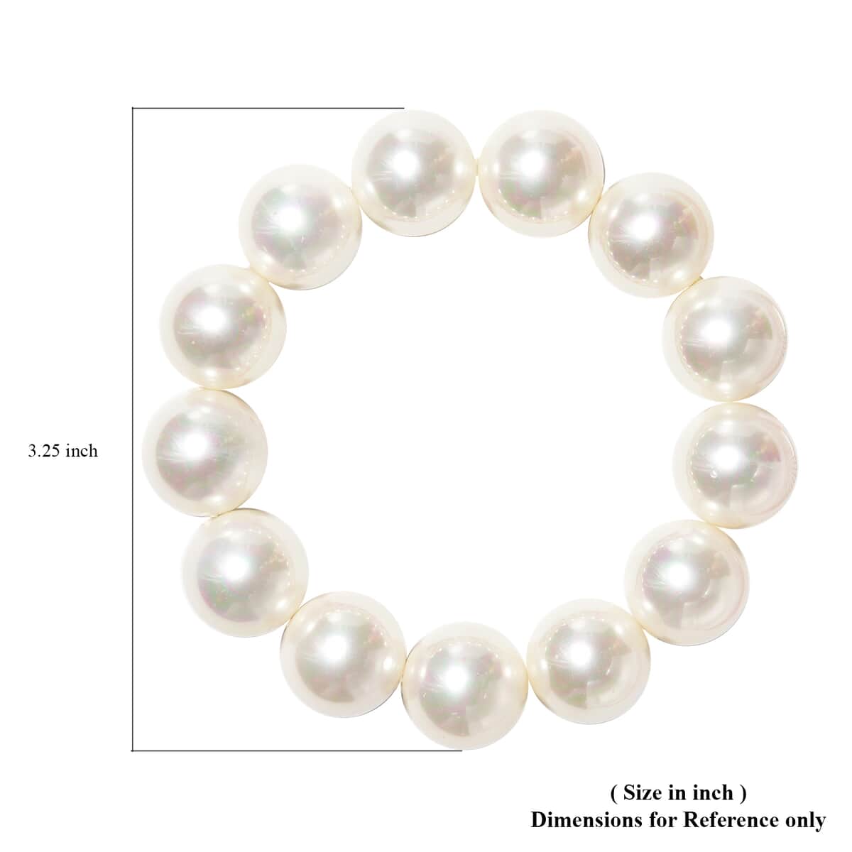 08 July TLV White Shell Pearl Bracelet (6.50 In) 415.00 ctw image number 3