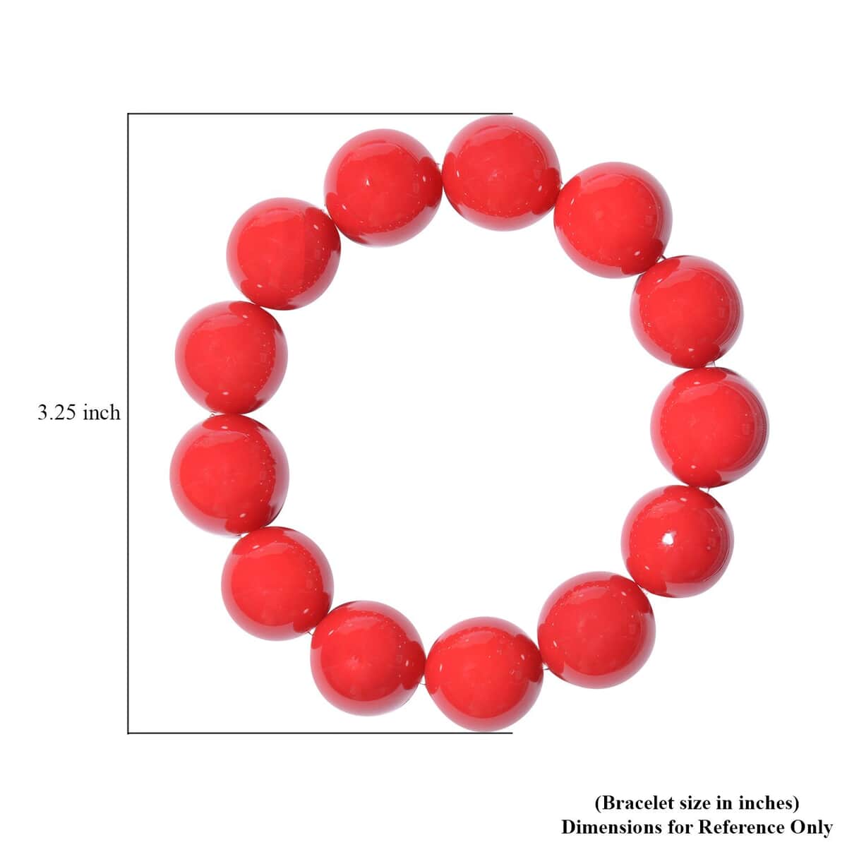 Ankur Treasure Chest Red Color Shell Pearl Stretch Bracelet image number 2