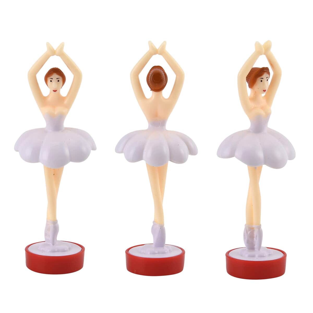 White Shell Shape Magnetic Ballerina Musical Jewelry Box image number 5