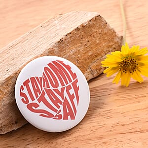Stay Home Stay Safe Heart Button Pin , Brooch Pin , Button Badge , Custom Button Pins
