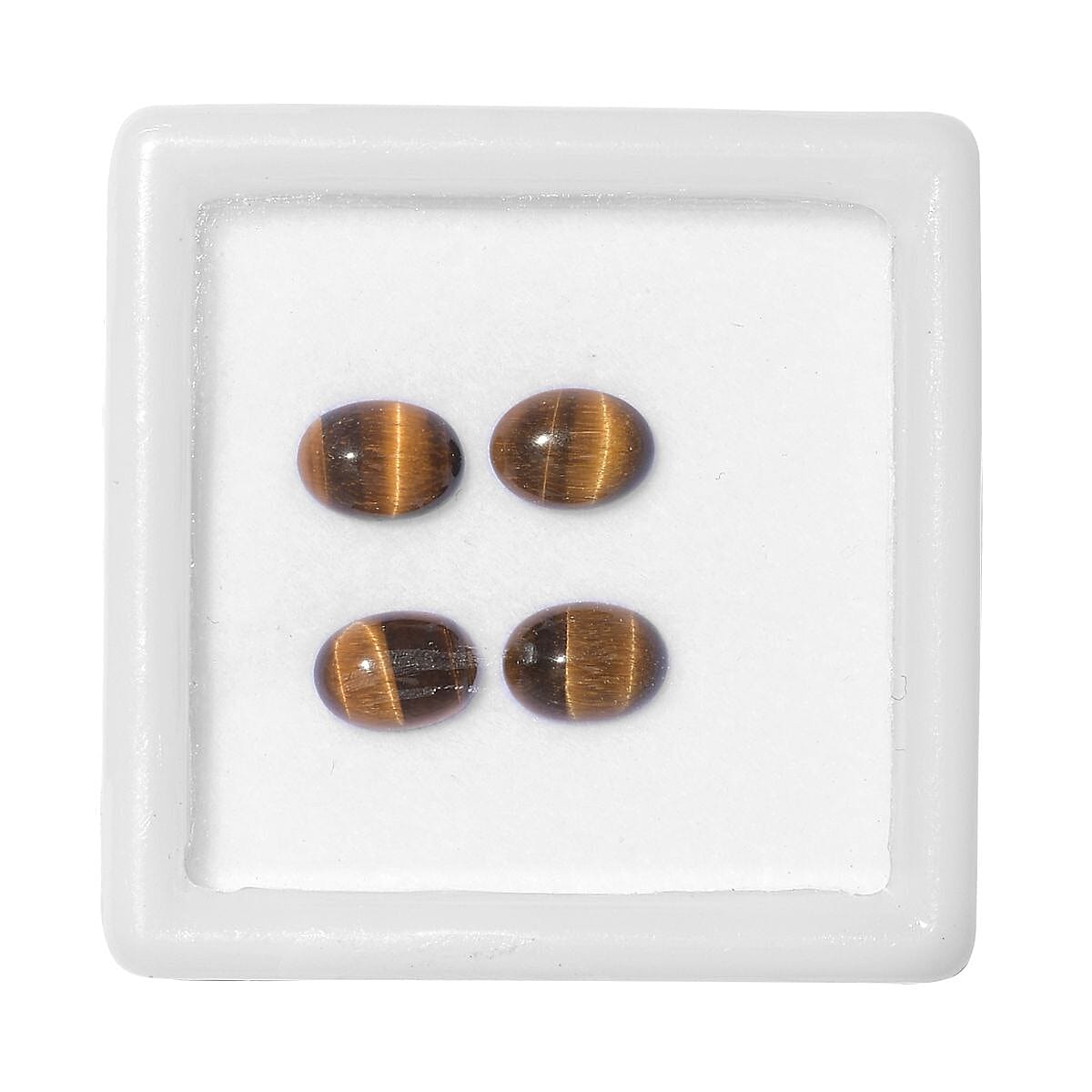 South African Tigers Eye Set of 4 (Ovl 8x6 mm) 4.15 ctw