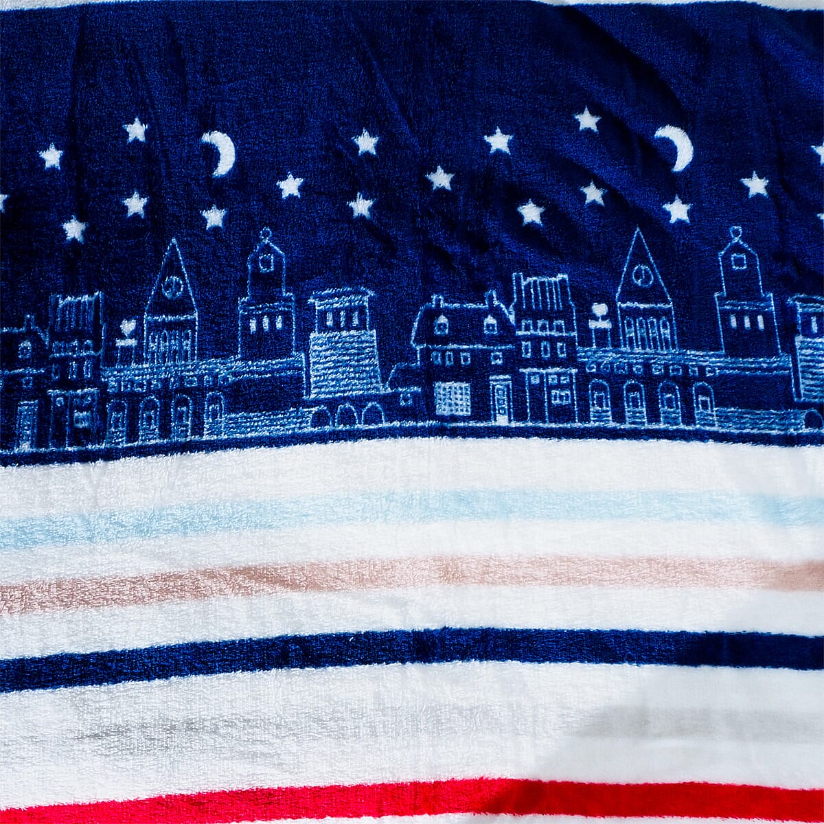 HOMESMART Multi Color Floral in Mirror Microfiber Flannel Blanket (60x80) image number 1