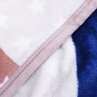 Homesmart Multi Color Stripes & Stars Microfiber Flannel Blanket