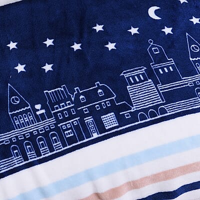 Homesmart Multi Color Stripes & Stars Microfiber Flannel Blanket