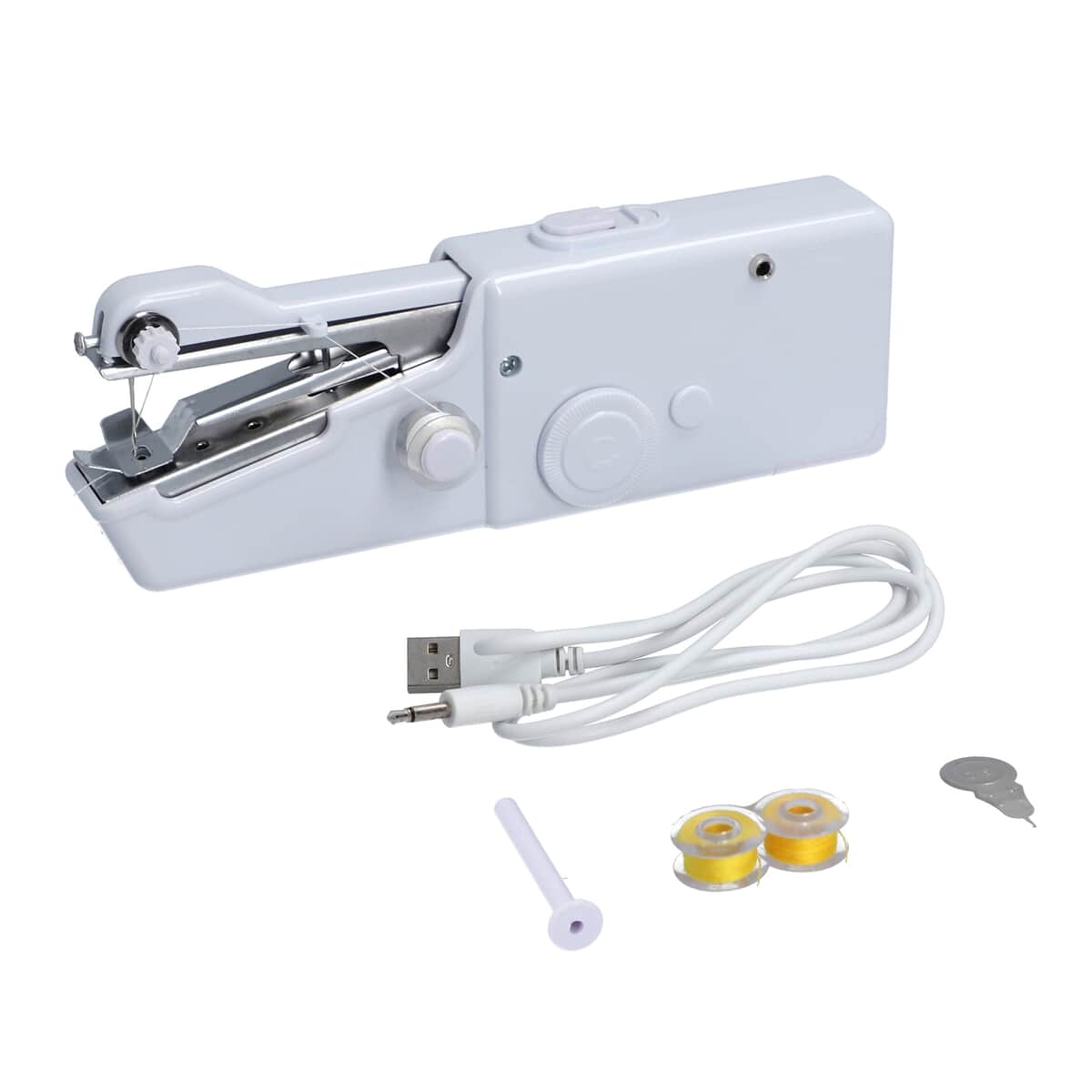 White Handy Stitch Handheld Sewing Machine (4x1.5V Battery Not included) image number 0