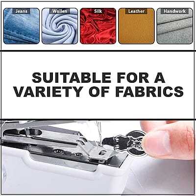 White Handy Stitch Handheld Sewing Machine (4x1.5V Battery Not included)