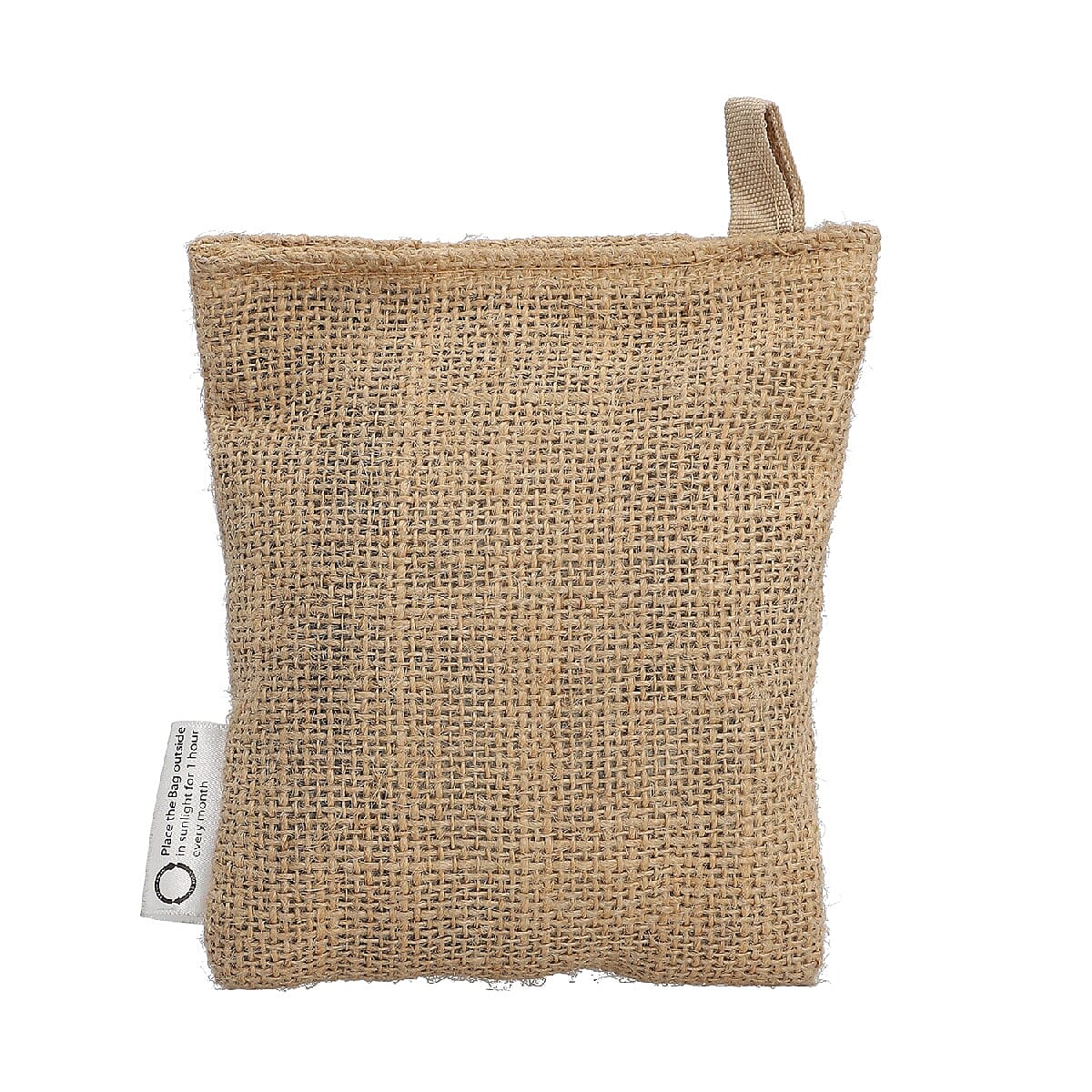 Set of 3 Natural Dehumidifier Filled with Activated Charcoal Odor Absorber & Eliminator Jute Pouches