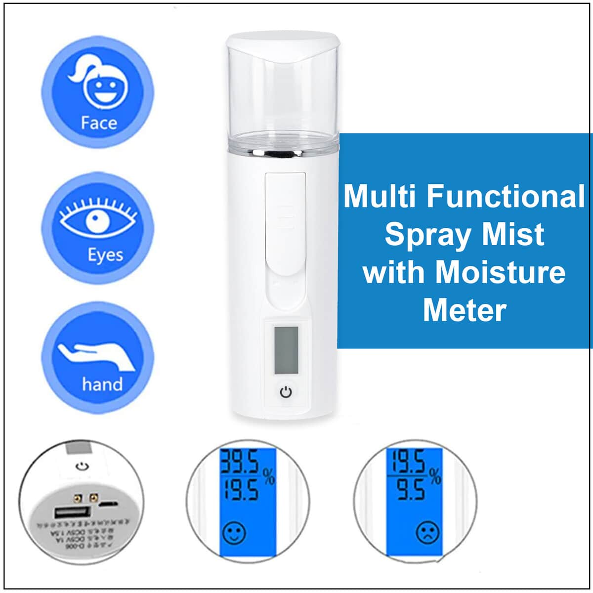 White Multi Functional Spray Mist with Moisture Meter (40 ml) image number 2