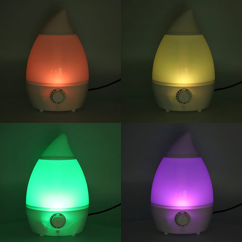 2in1 LED Ultrasound Humidifier Diffuser with 10 Essential Oils (Included: Lavender, Vanilla, Rose, Bluewater, Jasmine, Sandalwood, Musk, Cotton, Fresh Linen, Bamboo)