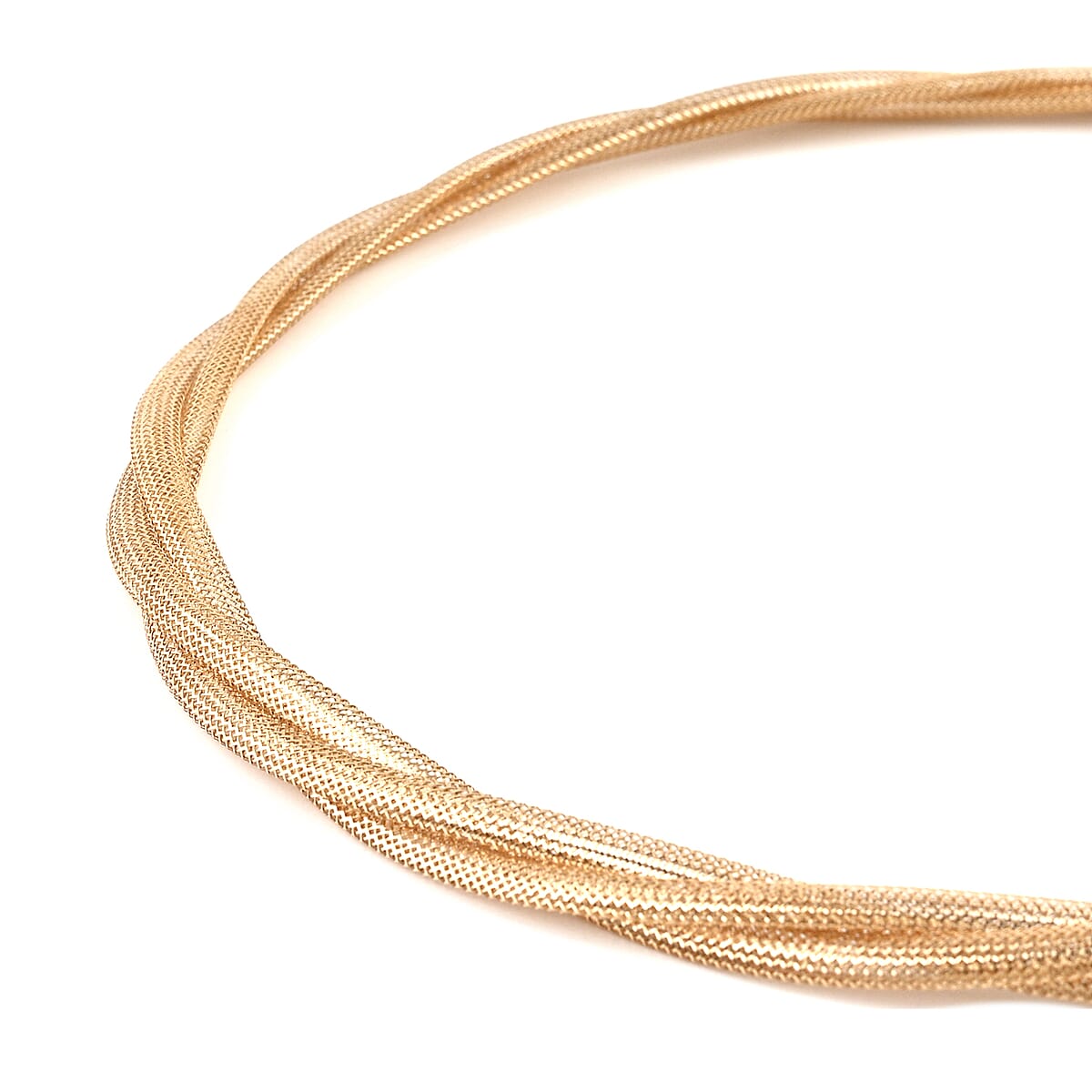 Vicenza Italian Collection 10K Yellow Gold Twisted Necklace 18-20 Inches 7.6 Grams image number 1