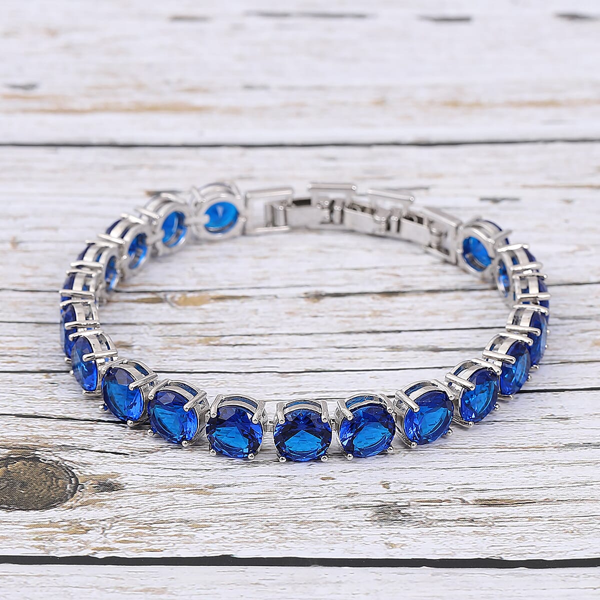 Simulated Yellow Diamond Adjustable Fit Tennis Bracelet in Silvertone (Adjustable Fit) image number 1