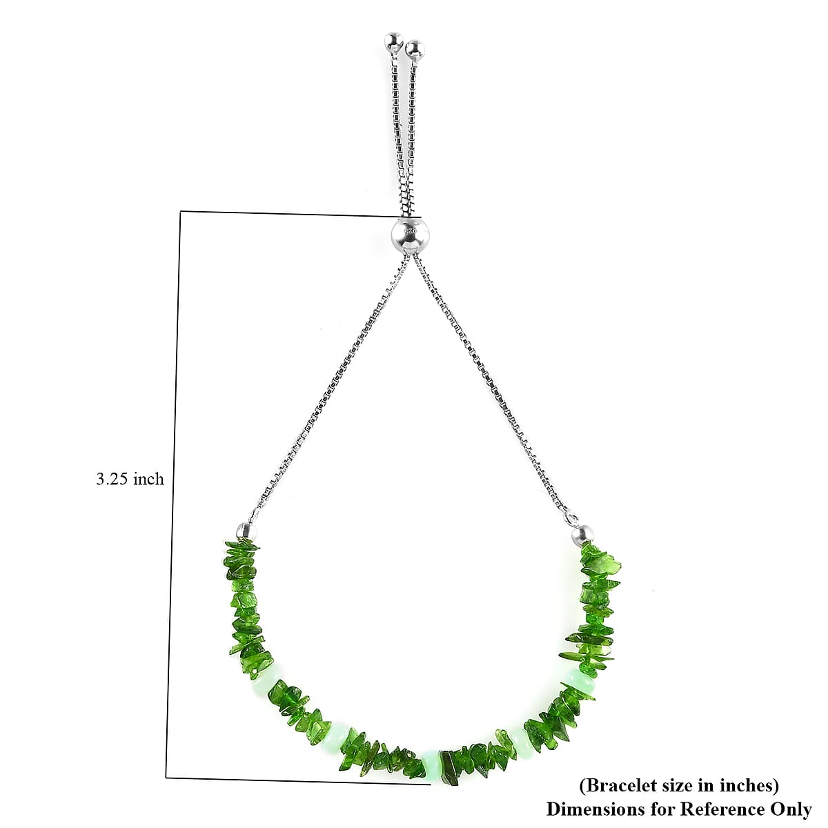 Natural Chrome Diopside and Enhanced Green Opal Beaded Bolo Bracelet in Sterling Silver 13.65 ctw image number 4