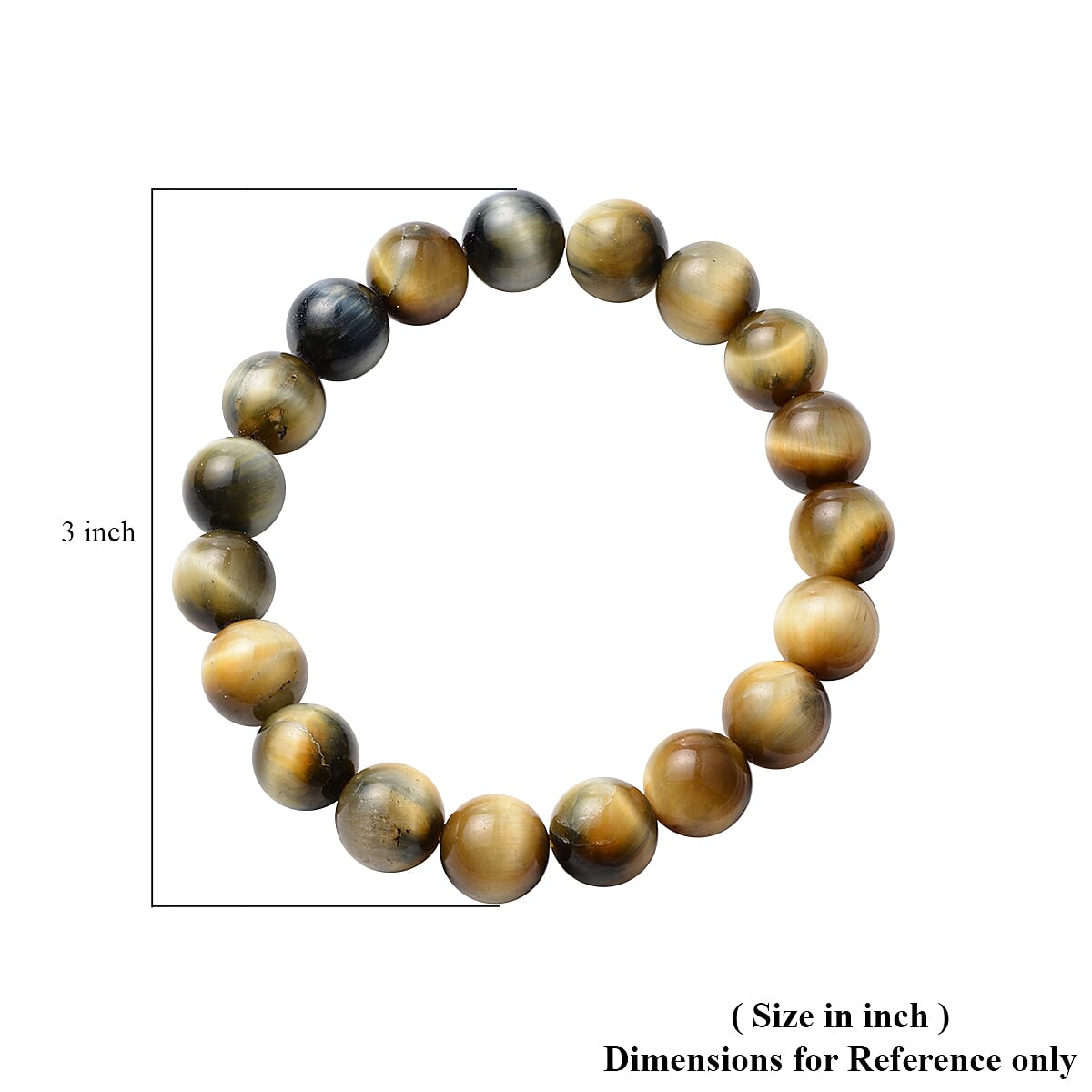 Bi-Color Tiger Eye Beaded Stretch Bracelet 147.50 ctw