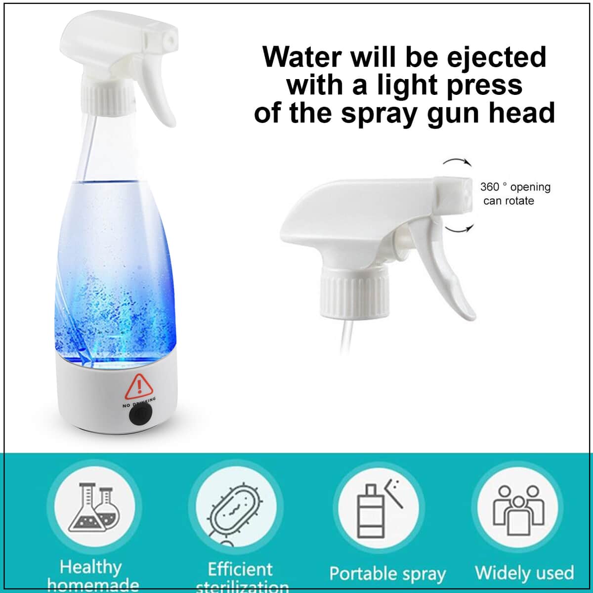 White Home Spray Making Machine (350 ml) with USB Charging image number 2