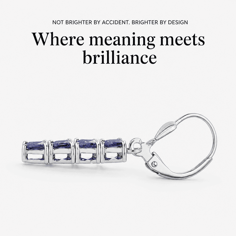 D'Joy Tanzanite 2.10 ctw Lever Back Earrings in Platinum Over Sterling Silver
