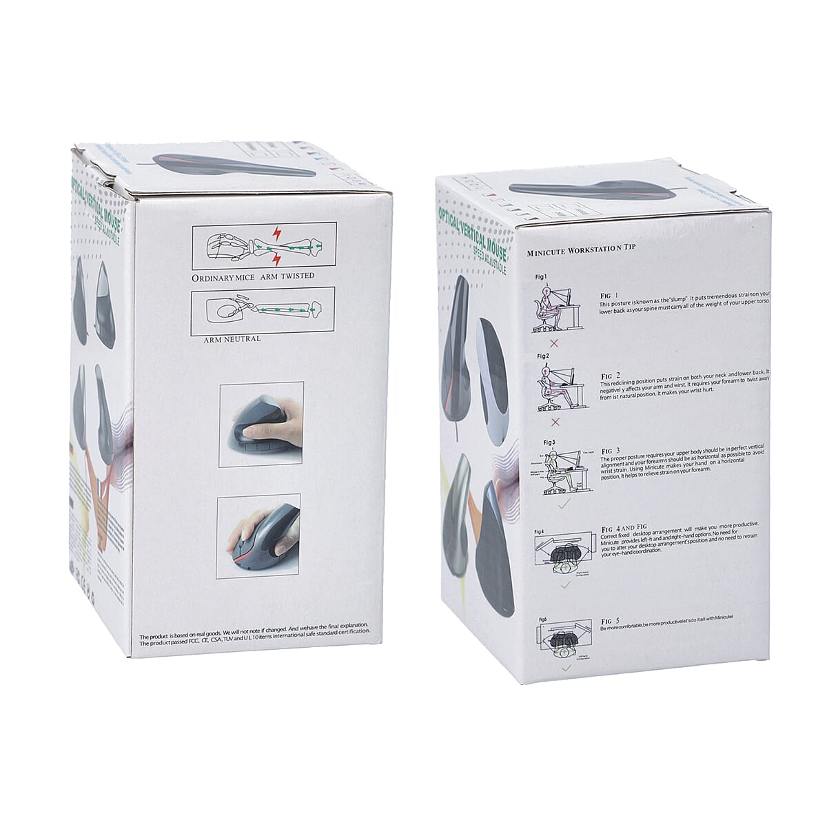 Gold 6D Ergonomic Vertical Computer USB Wireless Mouse (1xAA Not Included) image number 6