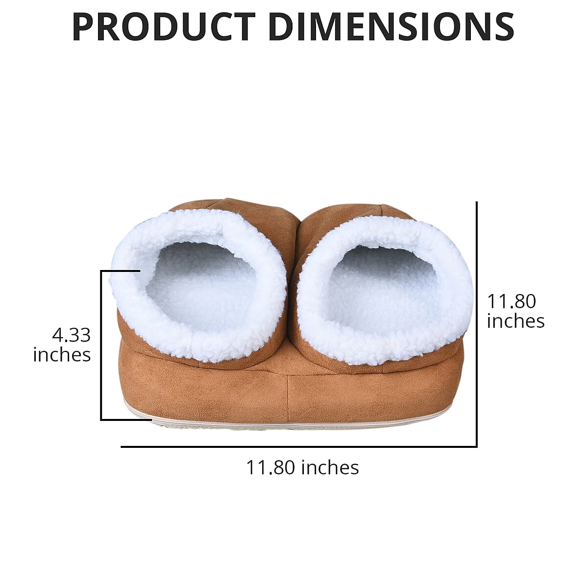 Brown Sherpa Lined Relaxing Heating & Vibrating Foot Cushion Massager image number 3