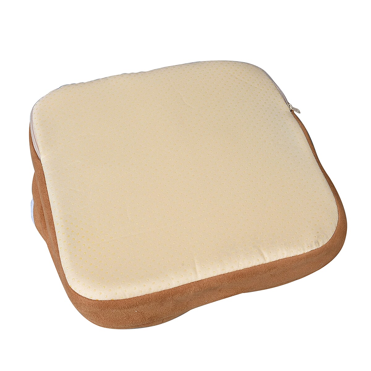 Brown Sherpa Lined Relaxing Heating & Vibrating Foot Cushion Massager image number 4