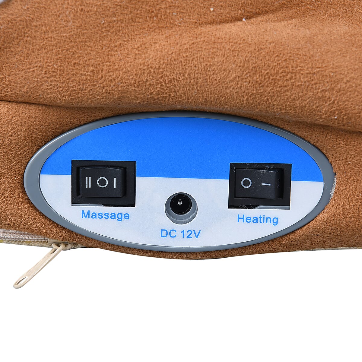 Brown Sherpa Lined Relaxing Heating & Vibrating Foot Cushion Massager image number 5