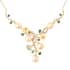 Jardin Collection South Sea Golden Culture Pearl and Multi Gemstone Necklace 18 Inches in Vermeil YG Over Sterling Silver 2.30 ctw image number 0