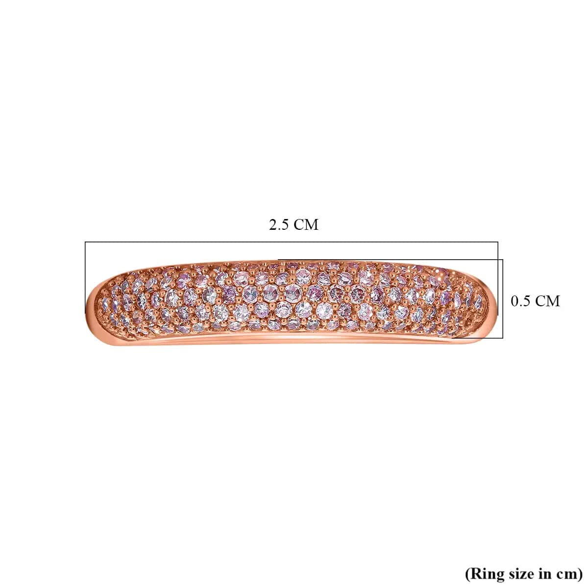 Luxoro Natural Pink Diamond 0.50 ctw Band Ring in 10K Rose Gold,Wedding Band For Women,Promise Ring (Size 8.00) image number 6