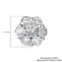 SGL Certified 10K White Gold G-H I3 Diamond Floral Stud Earrings 1.00 ctw image number 4