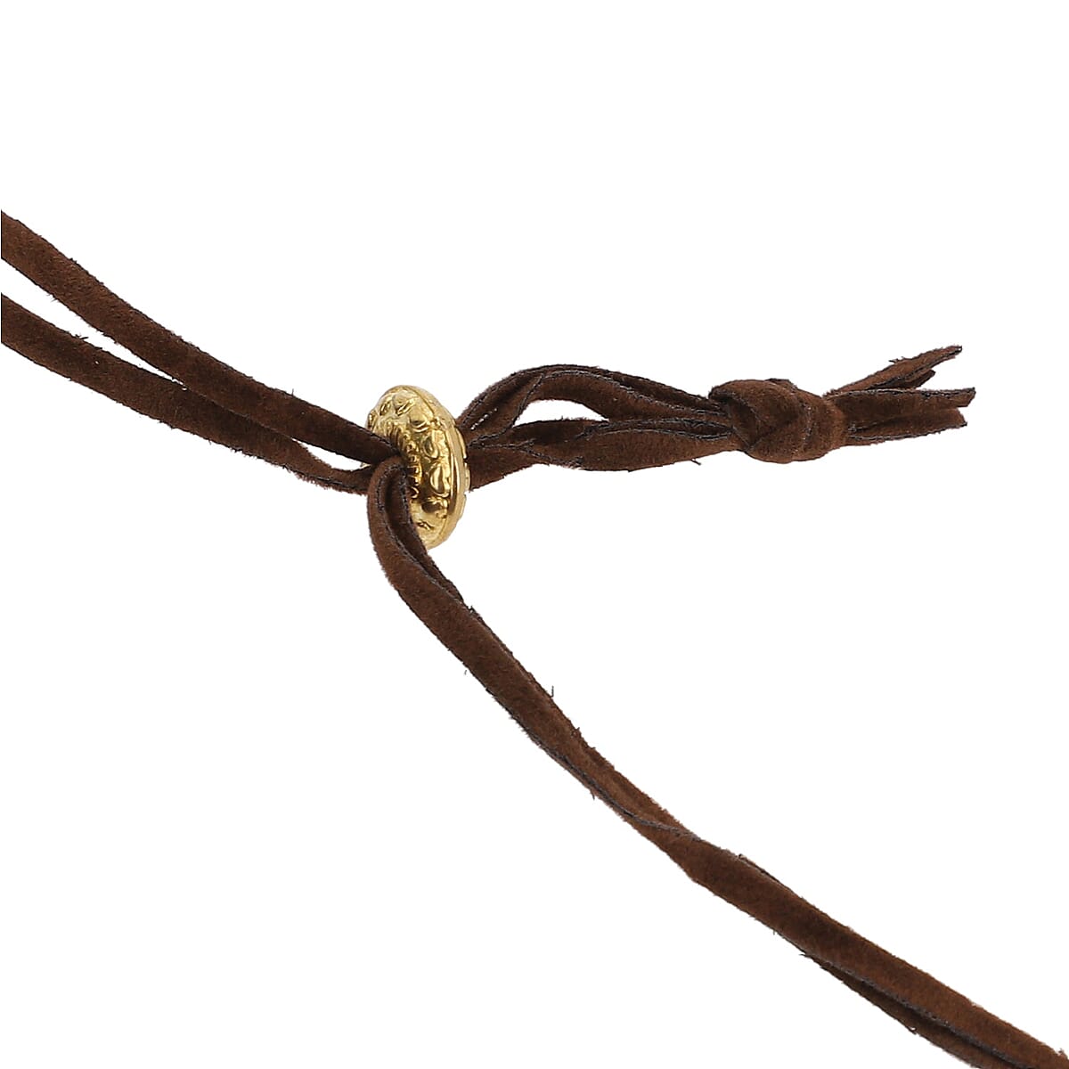 Natural Genuine Buffalo Horn Adjustable Leather Cord Necklace 28 Inches image number 4