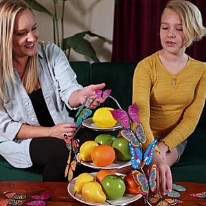 Set of 42 Pcs Plastic Decorative Multicolored Plastic Magnetic 3D Butterfly For Home Decor